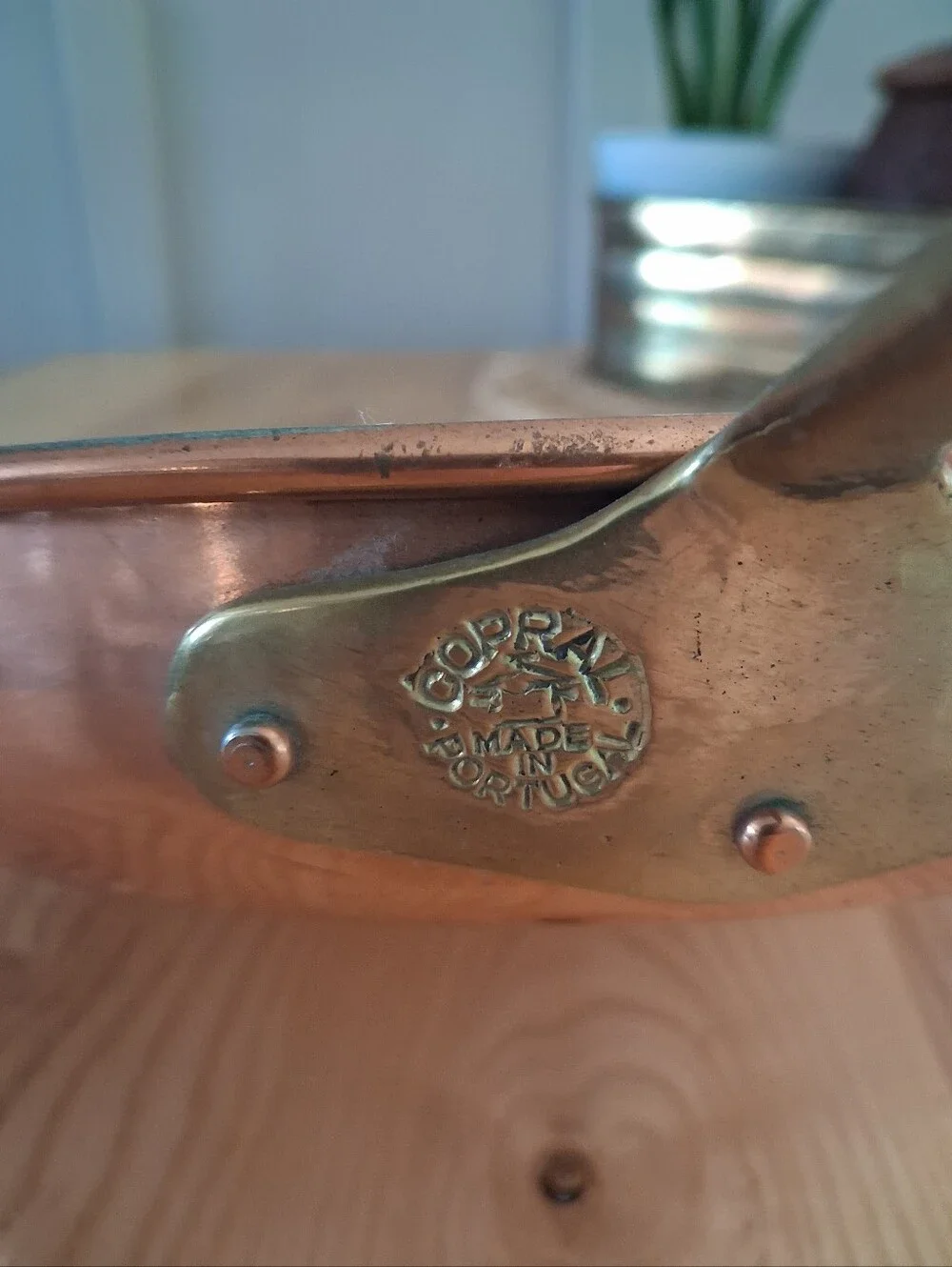 Copral 10inch Copper/Brass Skillet French Kitchen/Vintage/Heirloom Cookware